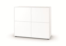 Laden Sie das Bild in den Galerie-Viewer, Piure Nex Pur Box 2041200 in Weiß – Design-Highboard mit vier grifflosen Türen
