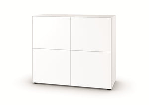Piure Nex Pur Box 2041200 in Weiß – Design-Highboard mit vier grifflosen Türen