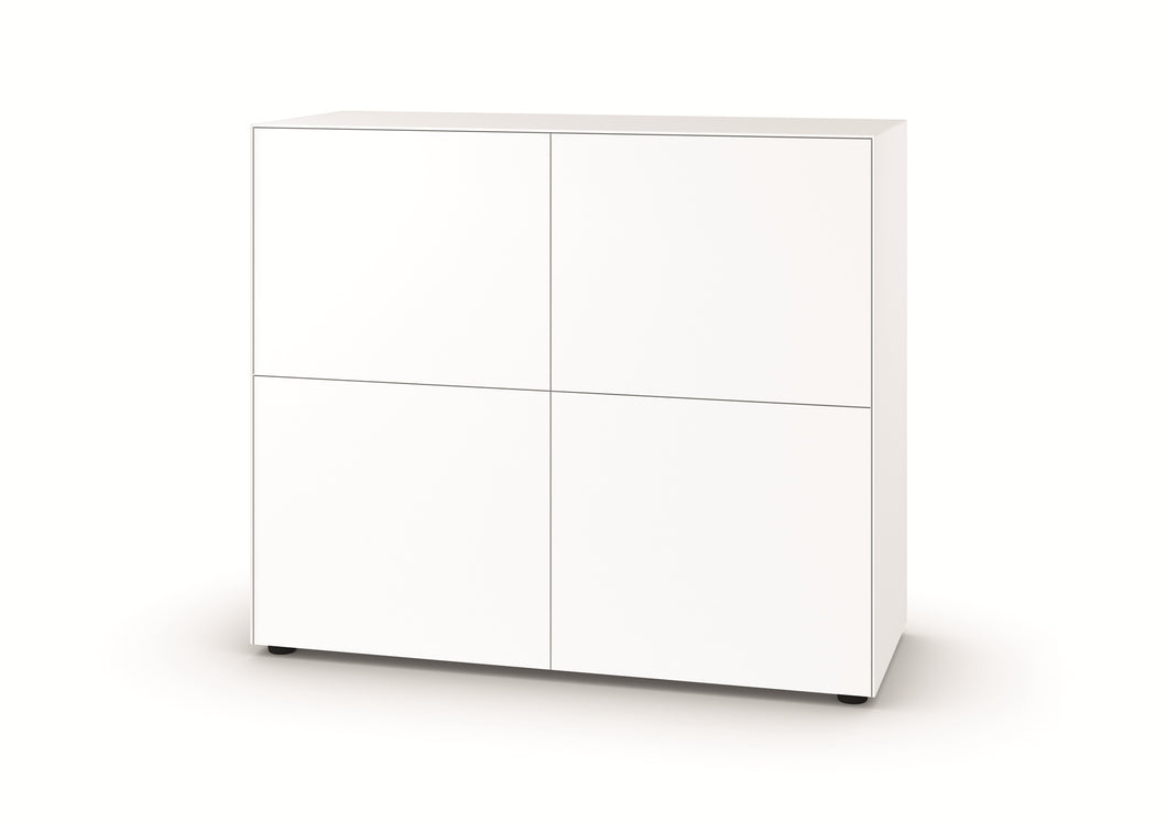 Piure Nex Pur Box 2041200 in Weiß – Design-Highboard mit vier grifflosen Türen