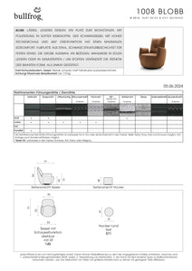 Bullfrog Design Sessel Blobb 1008 Stoff Boheme Kupfer mit Hocker Möbel Zeppenfeld Olpe Designmöbel Sauerland