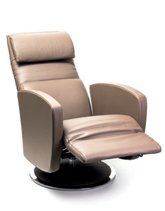 Strässle Relaxsessel Age kleiner verstellbarer Sessel, Leder dunkelbraun