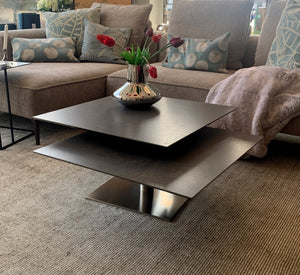 Ronald Schmitt Couchtisch EVITA H509 drehbar mit Keramikplatte PG1 und Bodenplatte