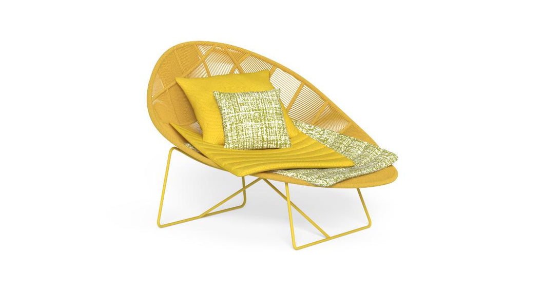 Talenti Outdoor Relaxsessel Panama in Gelb mit Kissensatz, Ausstellungsstück